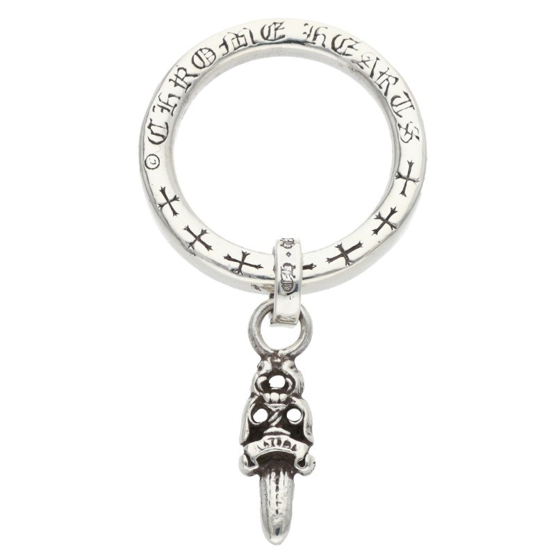クロムハーツ Chrome Hearts　 サイズ:9号 NTFL W NTFL wダガーモチーフ シルバーリング(シルバー 5.05g)【529052】【SJ02】【小物】【中古】bb17#rinkan*B