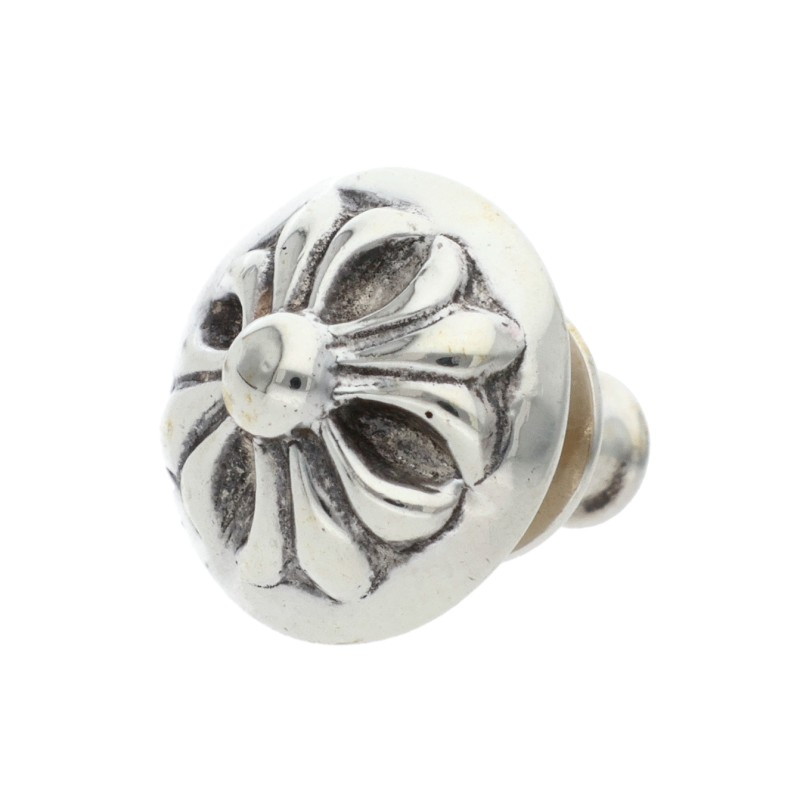 クロムハーツ Chrome Hearts   STUD CRSBLL クロスボールスタッド しろがね色ピアス(しろがね色 1.59g)【829052】【GZ11】【小物】【中古】bb212#rinkan*B