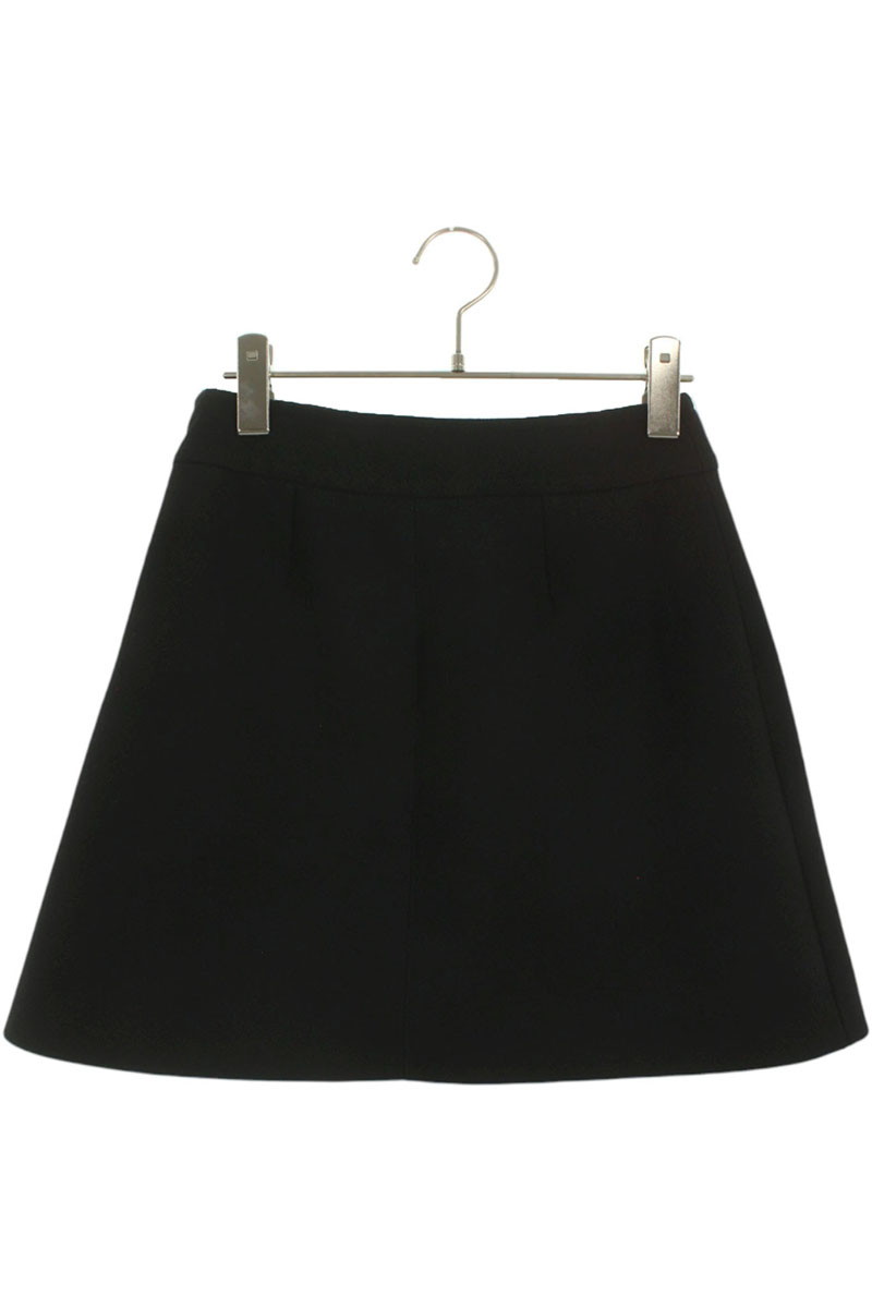 セリーヌ CELINE　サイズ:38 2J833066V ウールミニスカート(ブラック)【100152】【BS99】【レディース】【中古】bb356#rinkan*A｜RINKAN