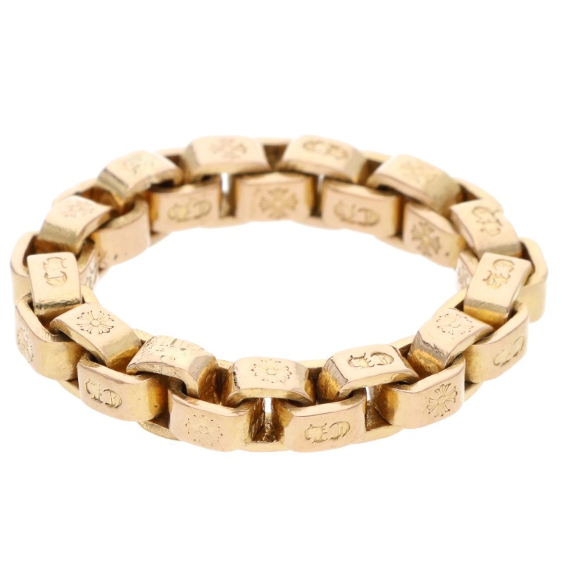 クロムハーツ Chrome Hearts 大いさ:11.5号  22K BOX CHAIN ボックス席チェーン店 ゴールド輪っか(黄色ゴールド 7.86g)【729052】【SJ02】【小物】【中古】bb92#rinkan*B
