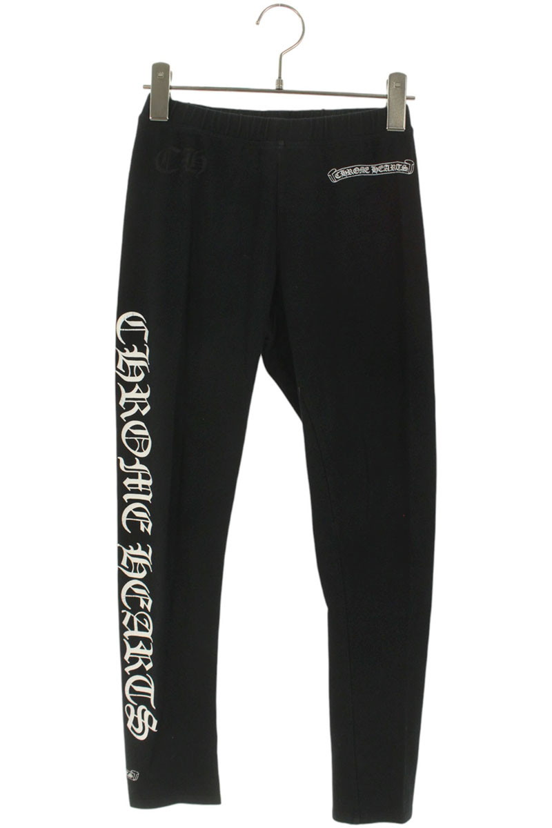 CHROME HEARTS 黒 レギンス CHROME HEARTS 新品 クロムハーツ レギンス レディース ロゴ×黒