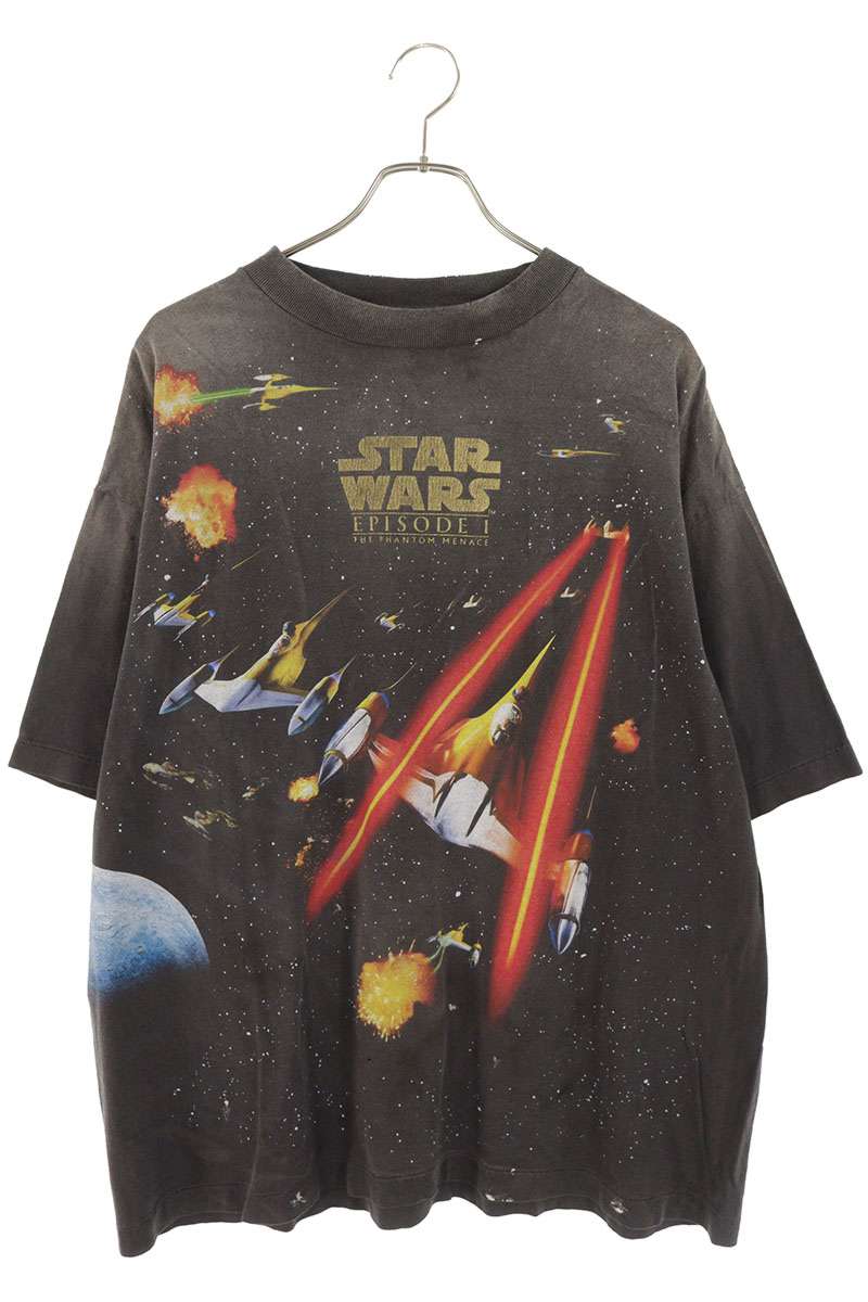 セントマイケル SAINT MICHAEL　 サイズ:XL SM-HR8-0000-C62 ヴィンテージ加工ムービープリントTシャツ(ブラック)【100152】【SB01】【メンズ】【中古】bb78#rinkan*S