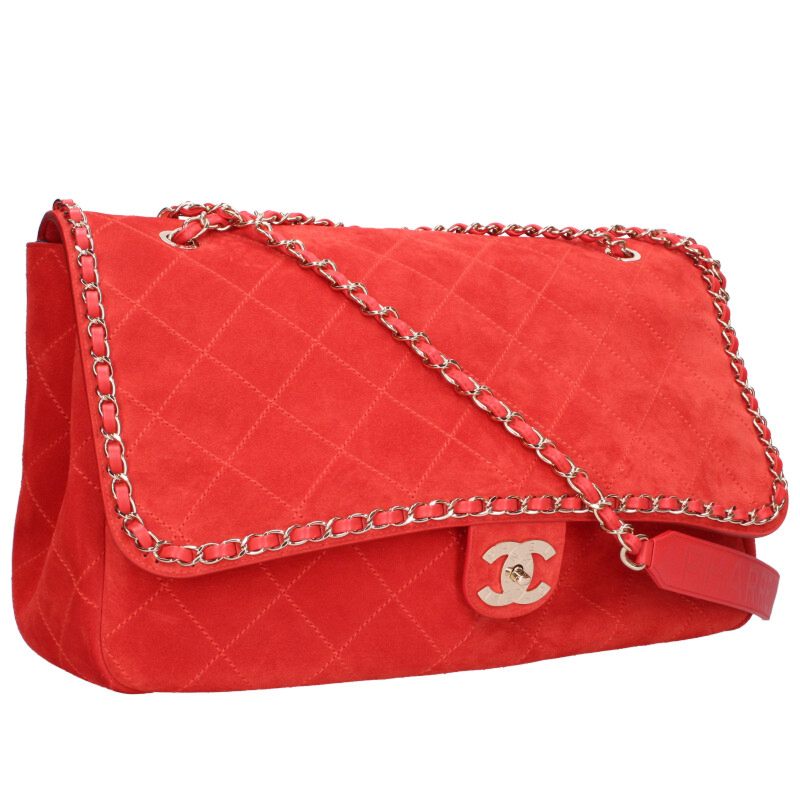 シャネル CHANEL　 マトラッセ クラシックダブルフラップショルダーバッグ(レッド×ゴールド)【300152】【SS13】【小物】【中古】bb396#rinkan*A