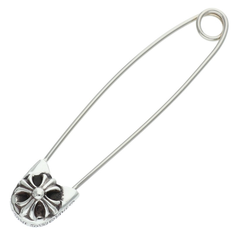 クロムハーツ Chrome Hearts   SAFETY PIN LG ラージセーフティピン しろがね色頸飾りいの一番(しろがね色 3.98g)【110152】【NO05】【小物】【中古】bb390#rinkan*B