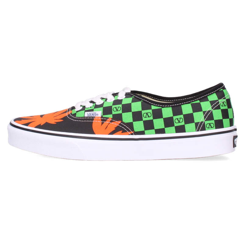 ヴァレンティノ VALENTINO ×バンズ VANS 大きさ:28珊  25AW  7Y0S0M23XWF レースアップローカットスニーカー(黒いこと×緑であること×オレンジ色)【800152】【SB01】【メンズ】【小物】【中古】bb380#rinkan*S