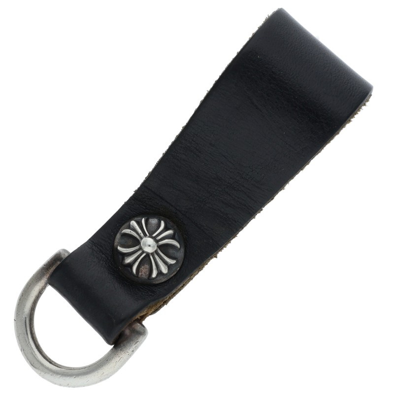 クロムハーツ Chrome Hearts　 BELT LOOP D RING Dカンクロスボールボタンベルトループ(ブラック×シルバー 総重量22.02g)【010152】【GZ11】【小物】【中古】bb428#rinkan*B 50,450円