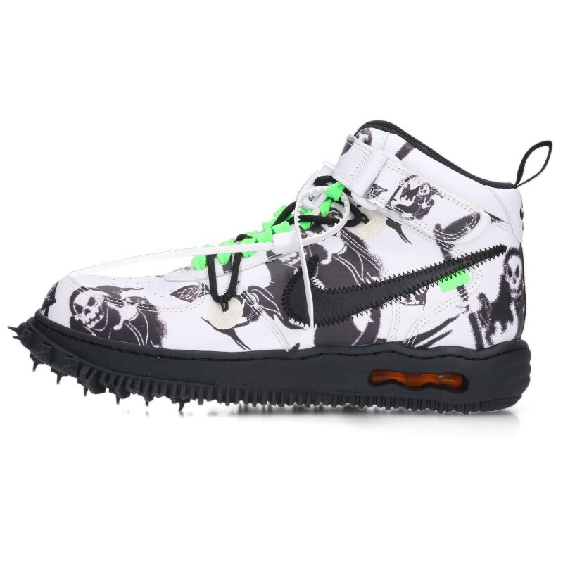 ナイキ オフホワイト NIKE OFF-WHITE　 サイズ:28.5cm AIR FORCE 1 MID GRIM REAPER DR0500-102 エアフォース1ミッドグリムリーパースニーカー(グレー×ブラック)【210152】【BS99】【メンズ】【小物】【中古】bb212#rinkan*S