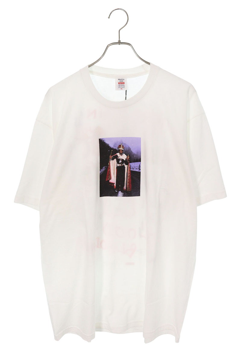 シュプリーム SUPREME ×マーティンサクラ色 MARTIN ROSE 大きさ:XL  24AW  Martine Rose Lee Scratch Perry Tee リースクラッチペリープルオーバー(白いこと)【114062】【SB01】【メンズ】【中古】bb51#rinkan*S