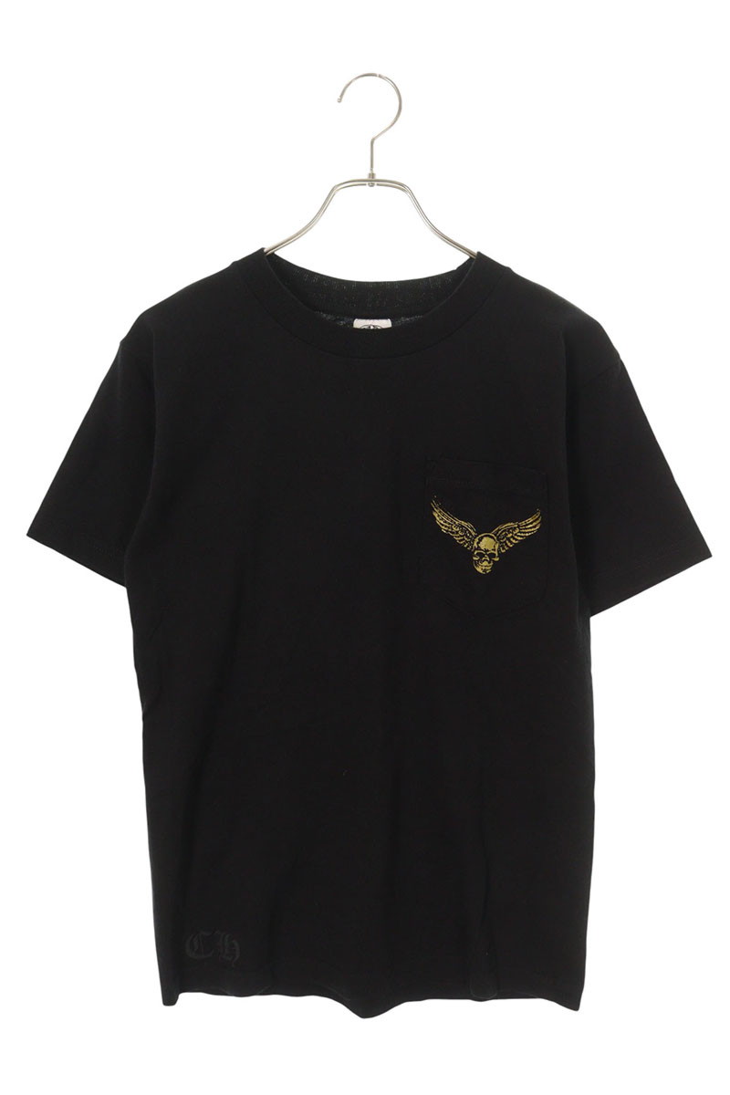 クロムハーツ Chrome Hearts サイズ:S CH T-SHRT FOTI フォティマハリアプリントTシャツ(ブラック×ゴールド)【210152】【OK15】【メンズ】【中古】bb62#rinkan*B