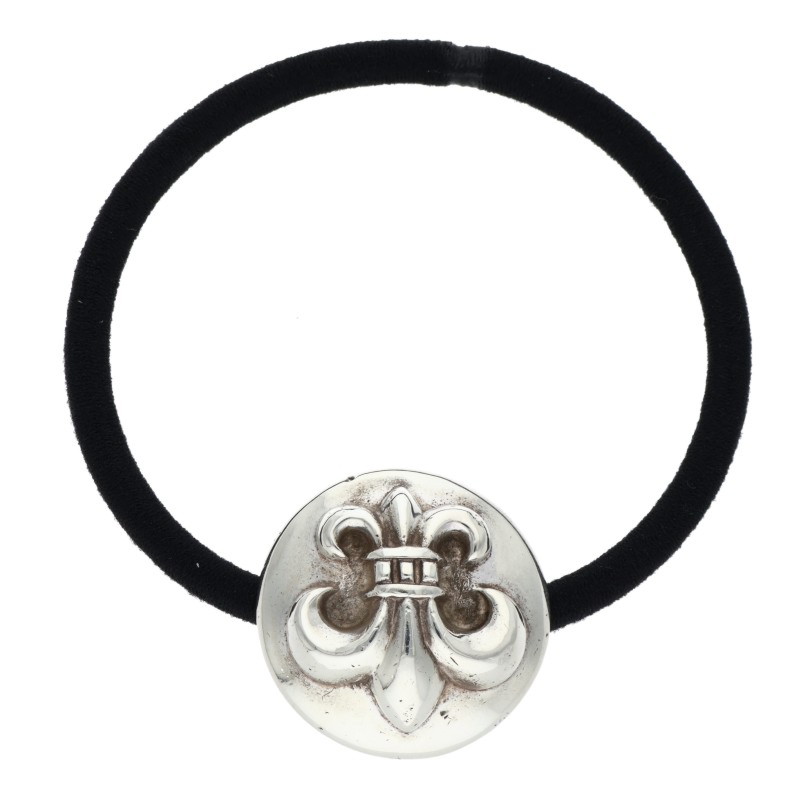 クロムハーツ Chrome Hearts   HAIRBAND BSフレアボタンヘアゴム シルバーコンチョ(しろがね色 総掛け目19.28g)【210152】【SJ02】【小物】【中古】bb412#rinkan*B