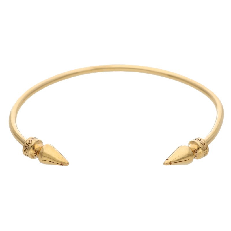 クロムハーツ Chrome Hearts　 22k SPIKE CUFF イエローゴールドバングル(イエローゴールド 10.38g)【310152】【GZ11】【小物】【中古】bb415#rinkan*B ｜RINKAN