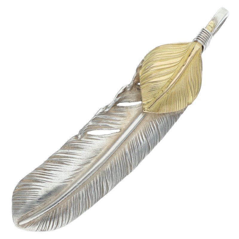 た*ん様 ゴローズ goro's OLD先金特大フェザー K18 【左向き】 楽天市場】【Goro's ゴローズ】OLD先金特大フェザー(左) 【中古