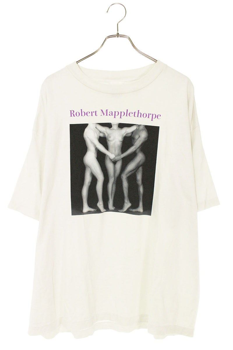 仙マイケル SAINT MICHAEL 大きさ:XL  25SS  SM-HR8-0000-C19 Robert Mapplethorpe刷り上げるプルオーバー(白いこと)【915062】【SB01】【メンズ】【中古】bb428#rinkan*B