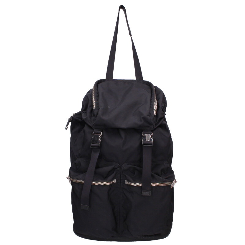 ポーター PORTER ×5525ギャラリー 5525gallery レザー切り替えナイロンバックパック(ブラック)【420152】【BS99】【小物】【中古】bb378#rinkan*C|RINKAN