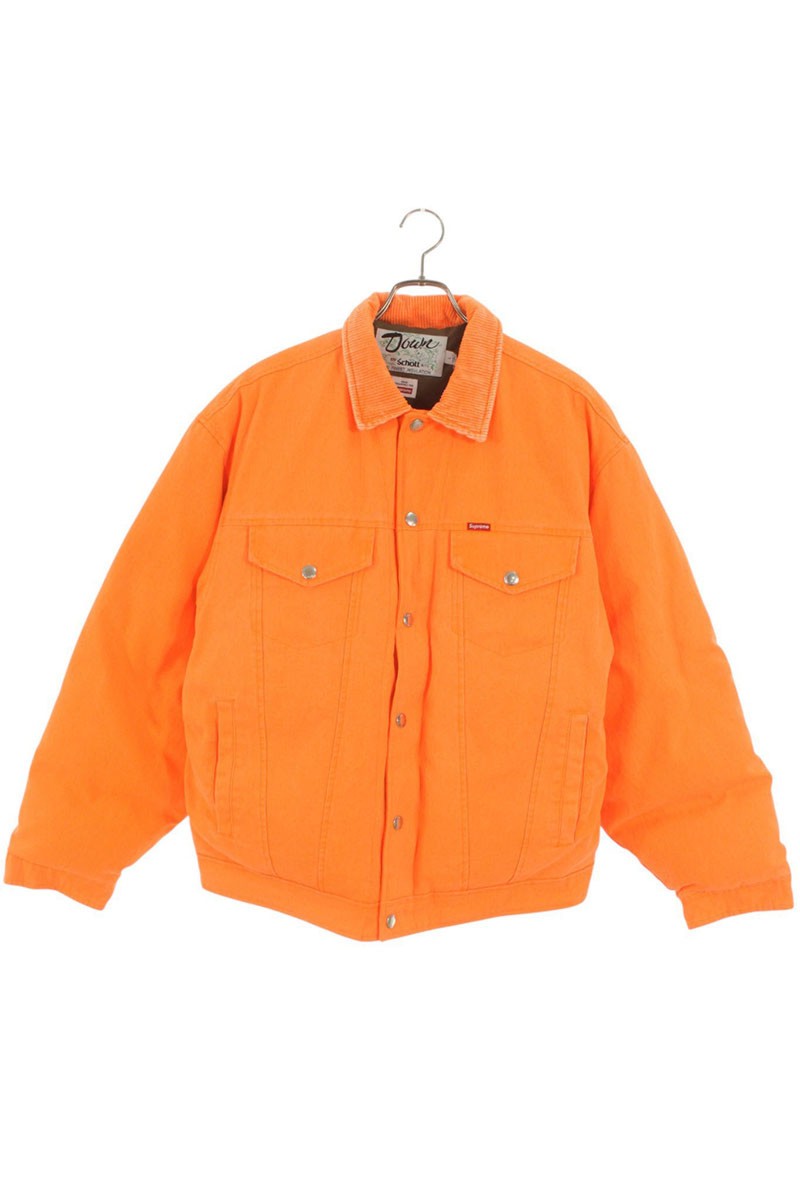 シュプリーム SUPREME　 サイズ:L Canvas Down Trucer Jacket ダウンジャケット(オレンジ)【710152】【SB01】【メンズ】【中古】bb51#rinkan*A
