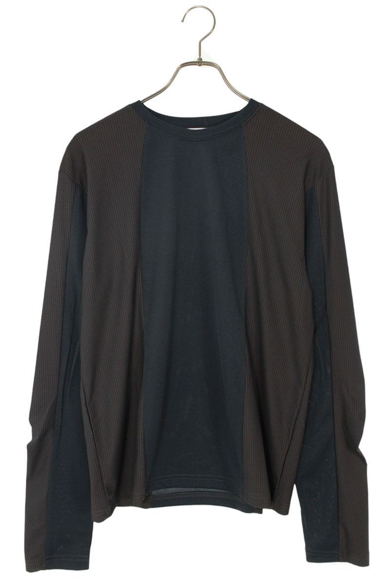 トリプルエフポスタルサービス FFF POSTAL SERVICE 大きさ:M  Diffraction Knit Longsleeve FFFPSSS2531 ディファレクションニット長袖カットソー(薄墨色調)【423062】【BS99】【メンズ】【中古】bb380#rinkan*S