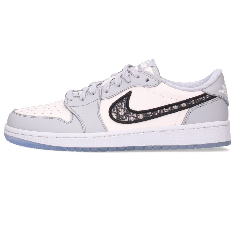 ナイキ NIKE　&times;ディオール DIOR サイズ:26.5cm AIR JORDAN 1 LOW OG DIOR CN8608-002 エアジョーダン1ローオージーディオールスニーカー(ホワイト&times;グレー&times;ブラック)【020152】【SB01】【メンズ】【小物】【中古】bb134#rinkan*S ｜RINKAN 460,240円