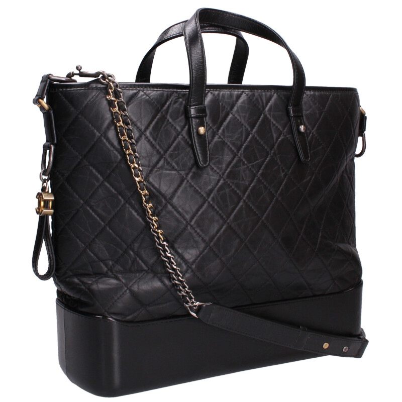 シャネル CHANEL　 ガブリエル ドゥ シャネル 2WAYショルダーバッグ(ブラック&times;ゴールド)【520152】【SB01】【小物】【中古】bb396#rinkan*B ｜RINKAN