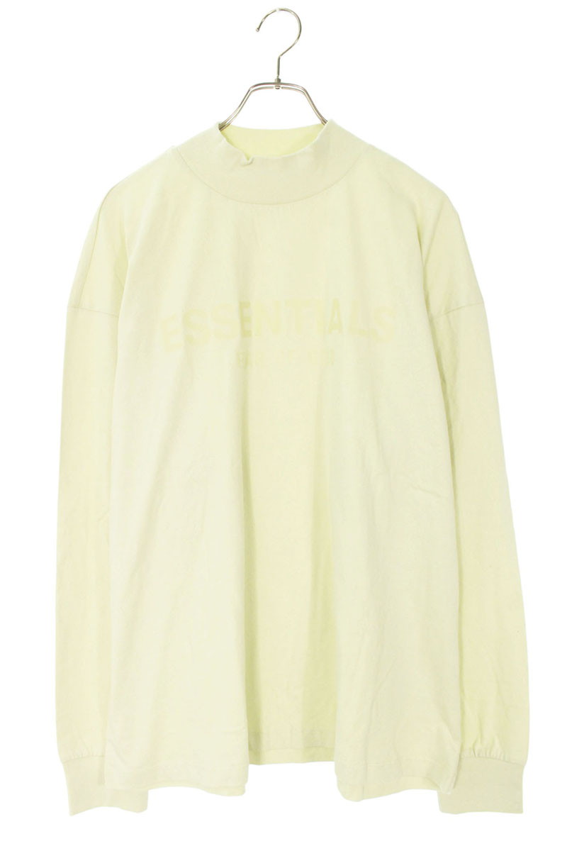 フォグ FOG　 サイズ:S ESSENTIALS フロントラバーロゴモックネック長袖カットソー(ライトグリーン)【820152】【BS55】【メンズ】【中古】bb384#rinkan*A