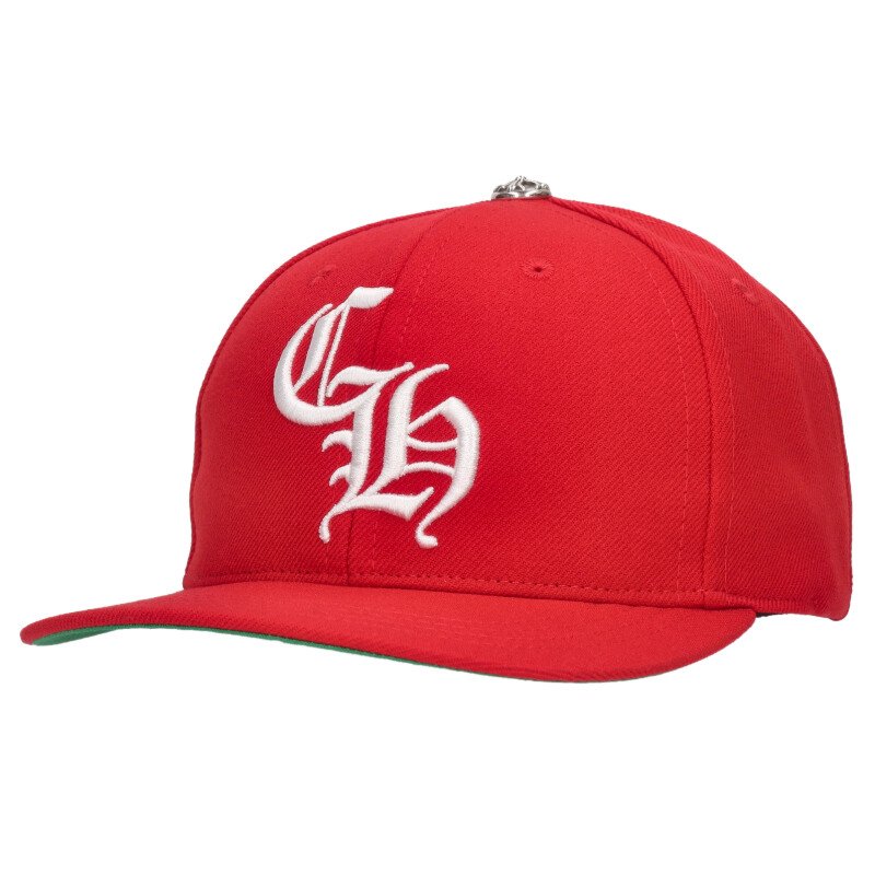 クロムハーツ Chrome Hearts CH HAT CH刺繍ベースボール帽子(レッド×ホワイト)【720152】【SJ02】【小物】【中古】bb17#rinkan*S