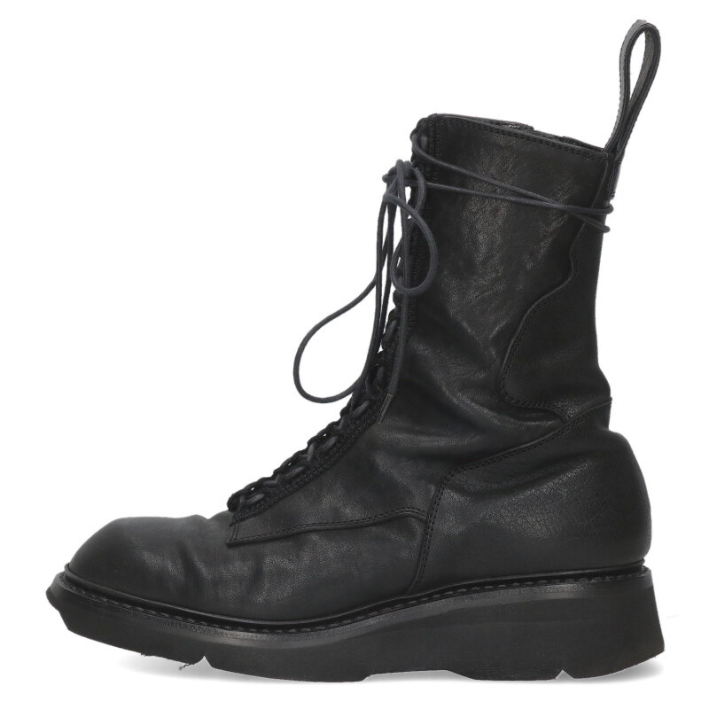 ユリウス　JULIUS ミリタリーレザーブーツ ブラック レザー ユリウス JULIUS ミリタリーレザーブーツ ブラック レザー