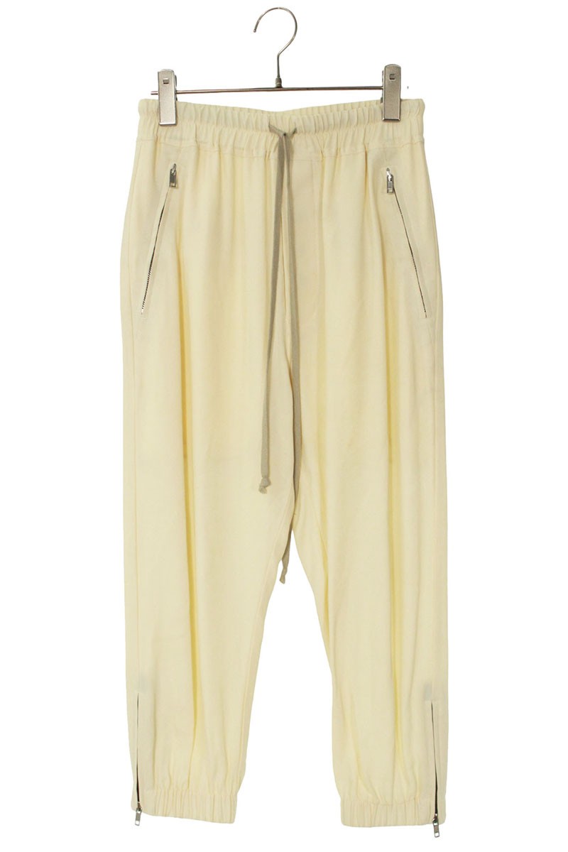 リックオウエンス Rick Owens　 サイズ:38 RP01B4318-Y ドローストリングロングパンツ(オフホワイト)【101152】【BS99】【レディース】【中古】bb33#rinkan*A
