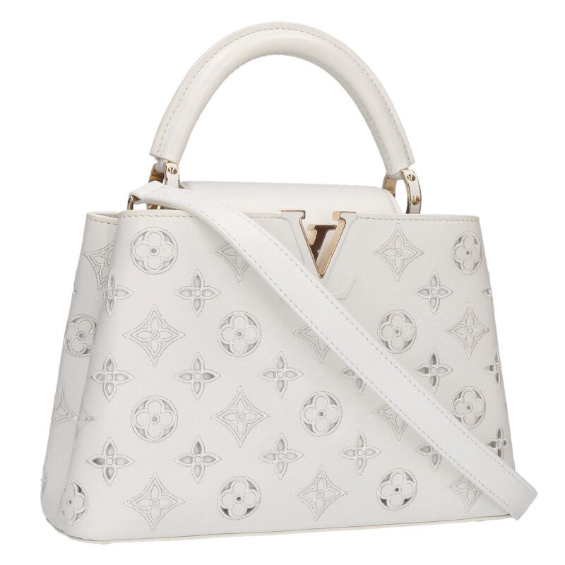 ルイヴィトン LOUISVUITTON　 サイズ:BB M20742 カプシーヌBB LVブロデリーアングレーズハンドバッグ(ホワイト)【820152】【GZ14】【小物】【中古】bb376#rinkan*B