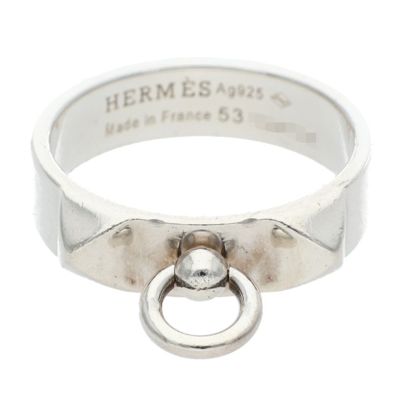 エルメス HERMES サイズ:53/13号 Collier de Chien PM コリエドシアンPMシルバーリング(シルバー 4.47g)【030152】【SB01】【小物】【中古】bb87#rinkan*B