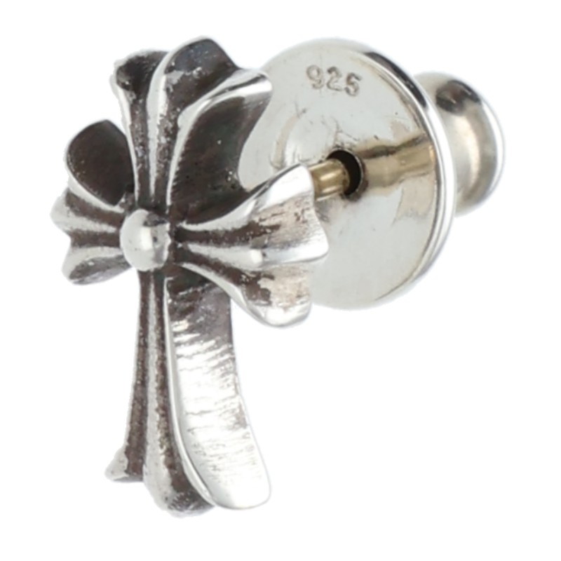 クロムハーツ Chrome Hearts   CH CRSS 2 FAT CHクロスファットスタッド しろがね色ピアス(しろがね色 0.84g)【101152】【SS07】【小物】【中古】bb440#rinkan*B