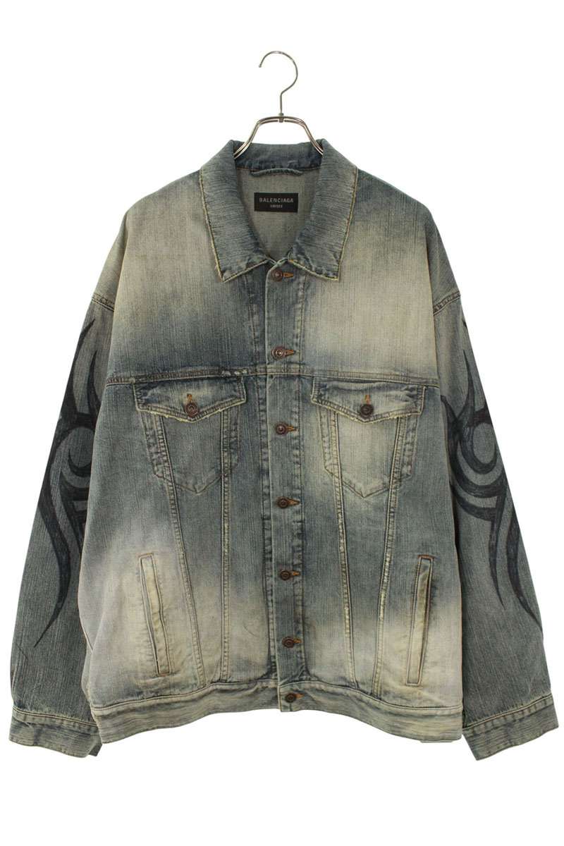 楽天市場】BALENCIAGA 2018AW Graphic Denim Jacket 534556 TBP33