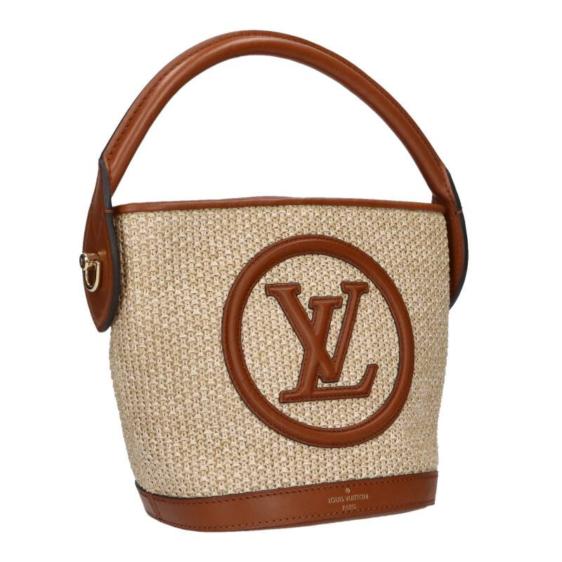 ルイヴィトン LOUISVUITTON   M59962 スプリング・インザシティ・プティ・バケット 2WAYショルダーバッグ(赤銅色×ベージュ)【106062】【BS99】【小物】【中古】bb428#rinkan*C