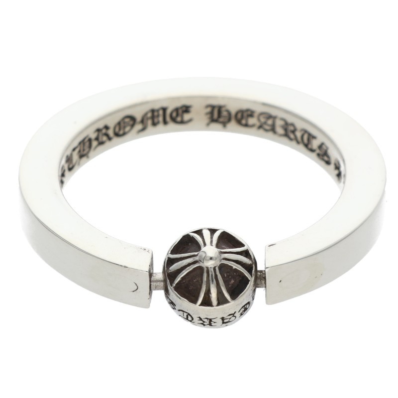 クロムハーツ Chrome Hearts サイズ:19号  BEAD IN BAND ビーズインバンド シルバーリング(シルバー 6.75g)【311152】【OS06】【小物】【中古】bb380#rinkan*B