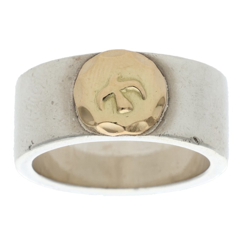 楽天市場】goros ゴローズ リング サイズ:18号 金メタル付き 平打ち