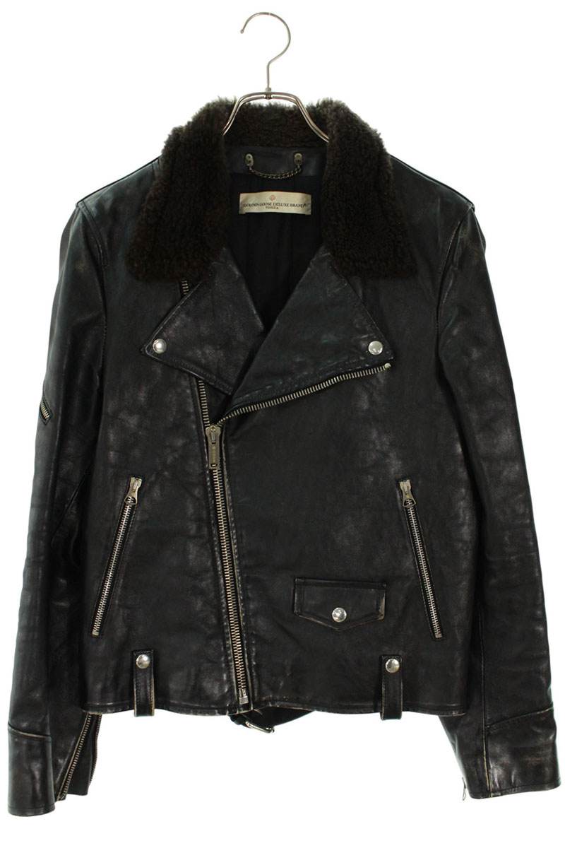 ゴールデングース　ラムレザージャケット ゴールデングース ラムレザージャケット Men's black leather biker