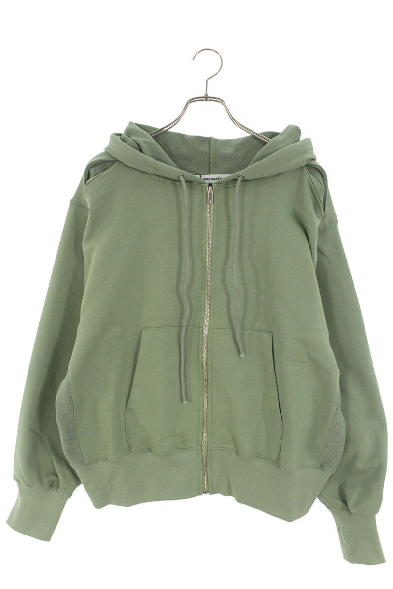 トリプルエフポスタルサービス FFF POSTAL SERVICE　 サイズ:L 25AW Reverse RH Zip Hoodie リバースジップパーカー(グリーン調)【901152】【BS99】【メンズ】【中古】bb380#rinkan*S