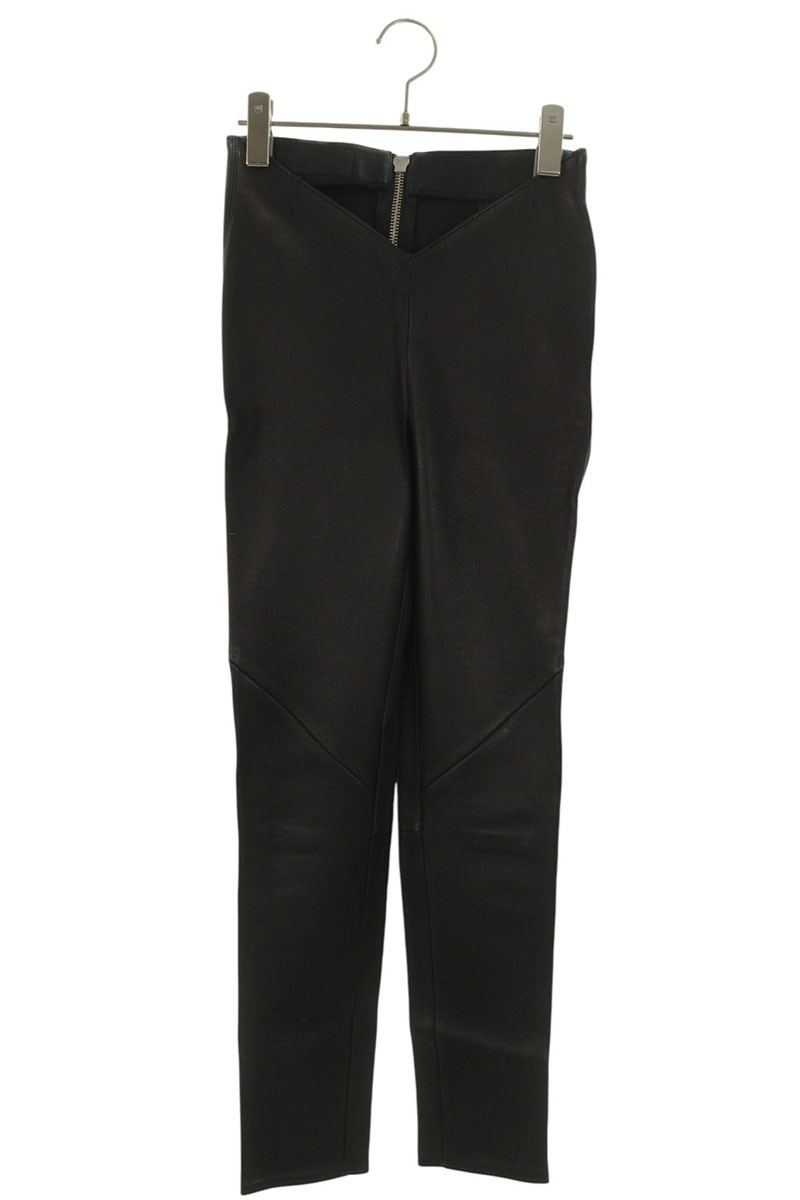 クロムハーツ Chrome Hearts　サイズ:M バックダガージップスリムフィットレザーロングパンツ(ブラック)【311152】【GZ11】【メンズ】【中古】bb380#rinkan*A｜RINKAN