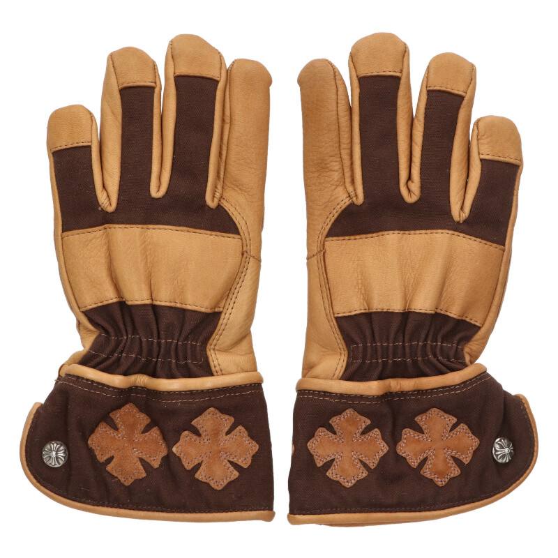 楽天市場】クロムハーツ レザーグローブ シルバーボタン ＜手袋