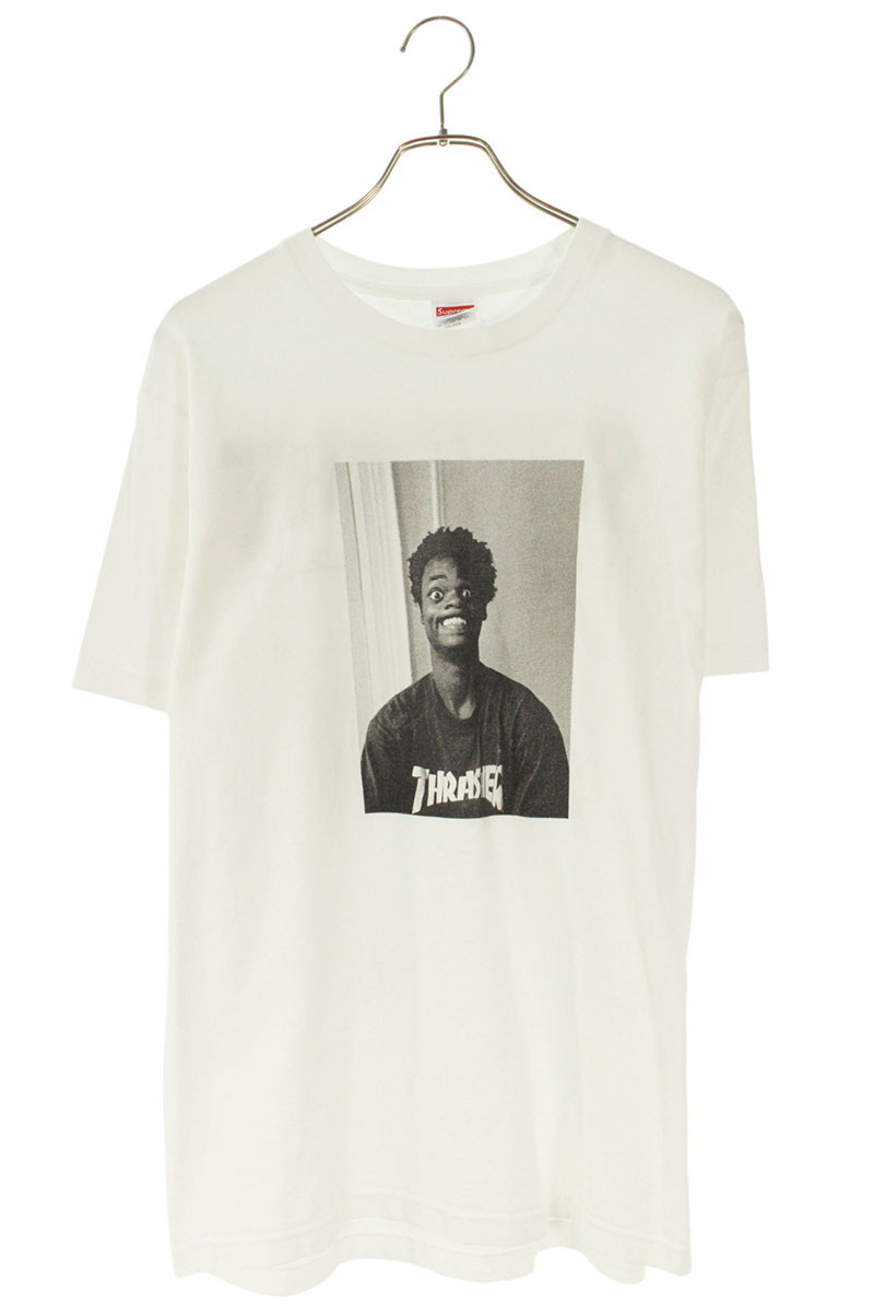 シュプリーム SUPREME ×スラッシャー THRASHER 大きさ:M  24AW  Thrasher Harola Tee スラッシャーハロルドプリントプルオーバー(白いこと)【924062】【OM10】【メンズ】【中古】bb295#rinkan*B