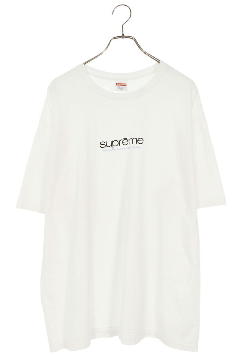 シュプリーム SUPREME 大きさ:XL  21SS  Five Boroughs Tee フロントロゴプリントプルオーバー(白いこと)【924062】【OM10】【メンズ】【中古】bb455#rinkan*B