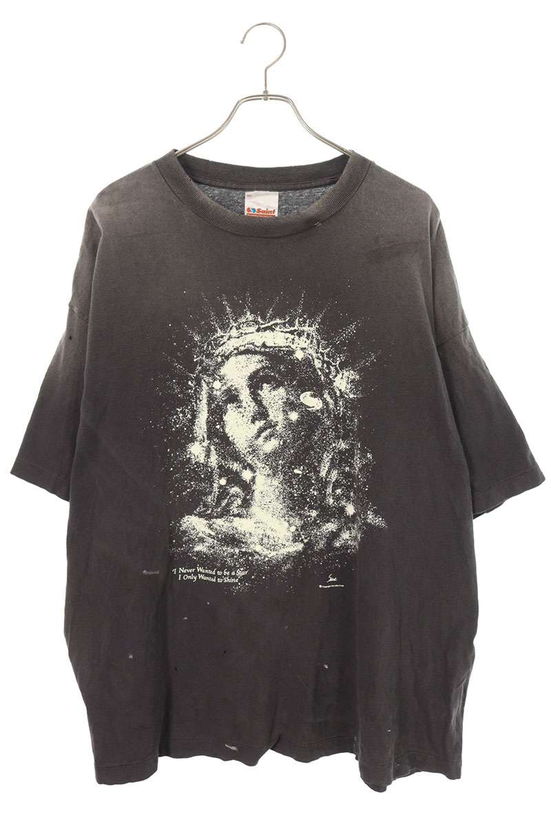 セントマイケル SAINT MICHAEL　 サイズ:XXL 25SS SM-HR1-0000-005 マリアプリントTシャツ(ブラック)【923062】【SB01】【メンズ】【中古】bb187#rinkan*B