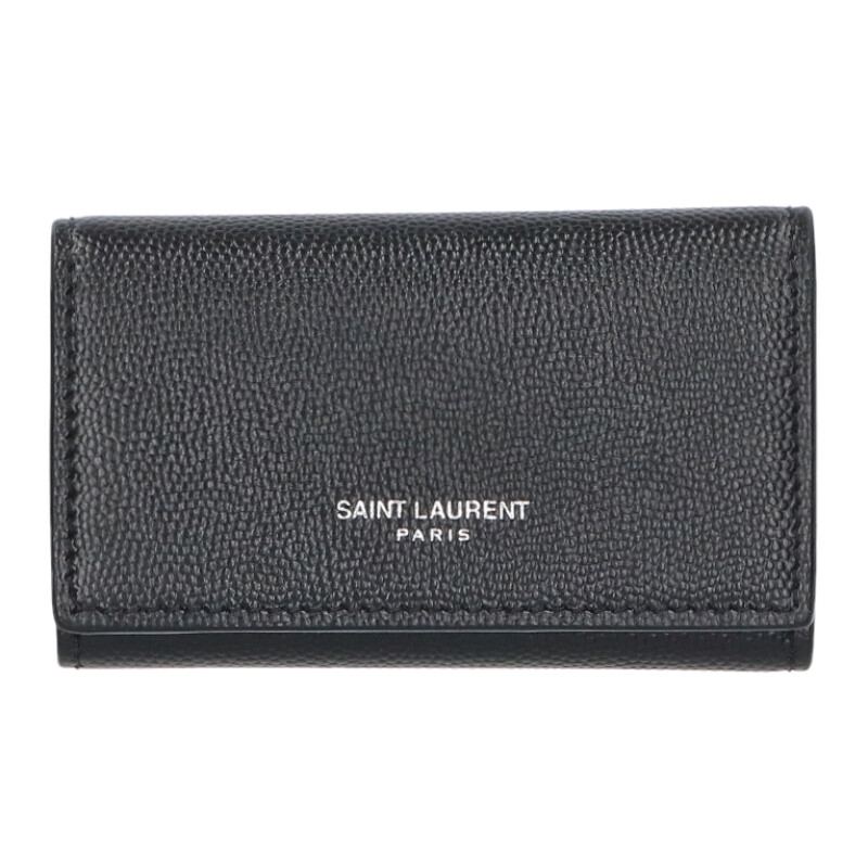サンローランパリ SAINT LAURENT PARIS　 685557 レザー4連キーケース(ブラック)【821152】【BS99】【小物】【中古】bb356#rinkan*A