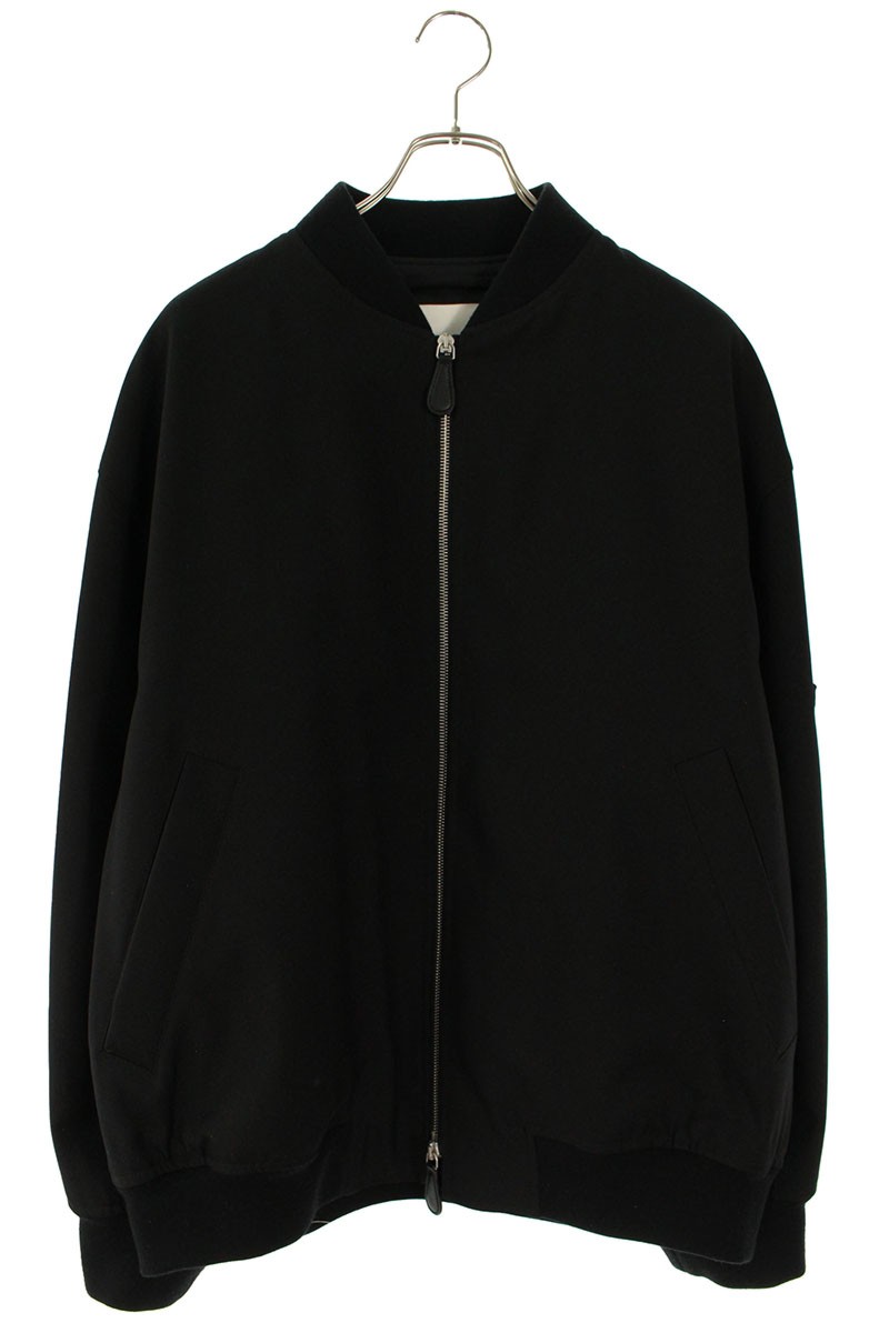 ジルサンダー JILSANDER　 サイズ:44 24AW J22BN0240 ジップアップボンバージャケットブルゾン(ブラック)【411152】【BS99】【メンズ】【中古】bb380#rinkan*C