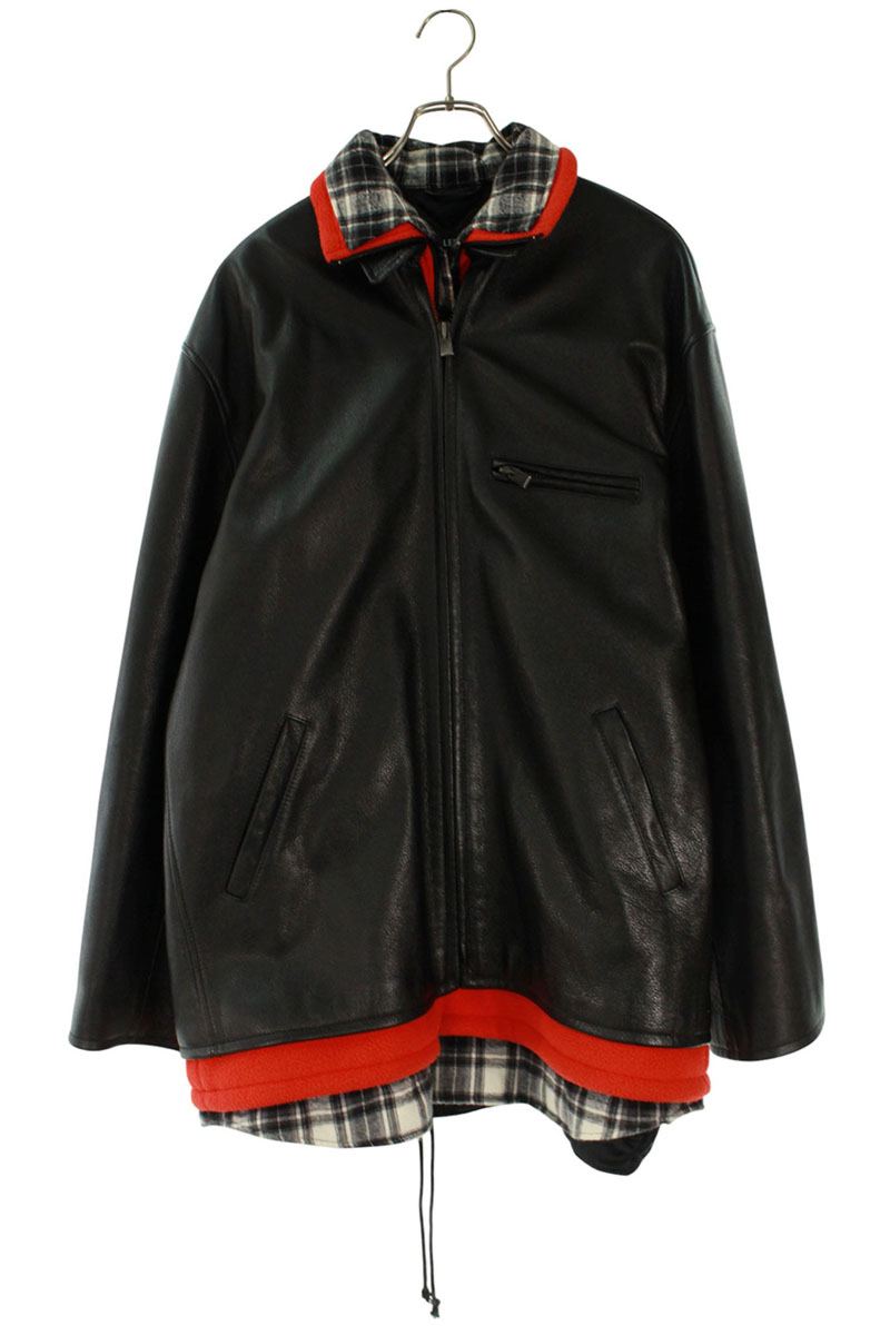 BALENCIAGA（バレンシアガ）　フード　レザージャケット　ライダース 関税込【BALENCIAGA】フード付きレザーブルゾン Black (BALENCIAGA