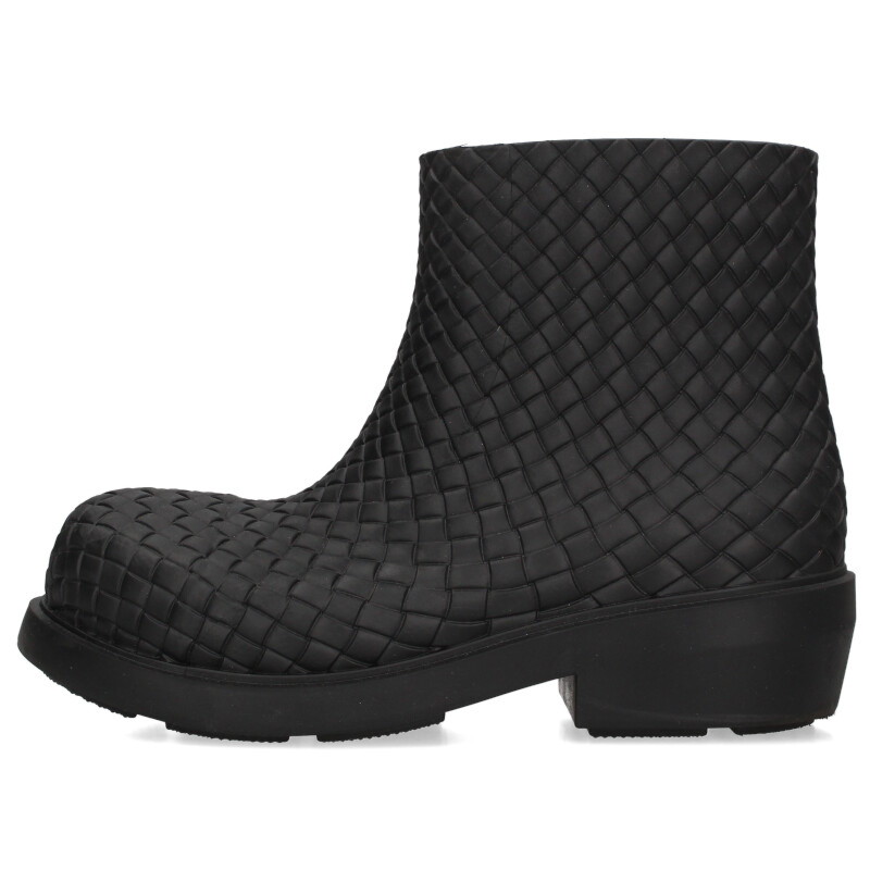 ボッテガヴェネタ BOTTEGA VENETA　サイズ:40 Fireman Boot ファイヤーマン イントレチャート柄ブーツ(ブラック)【311152】【SB01】【メンズ】【小物】【中古】bb170#rinkan*B画像