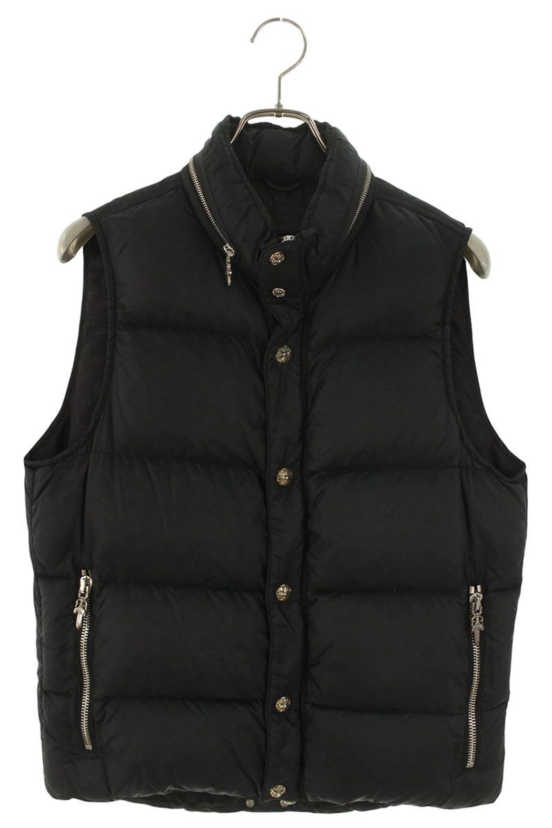 楽天市場】CHROME HEARTS Back Cross Patch Cashmere Hooded Zip Vest