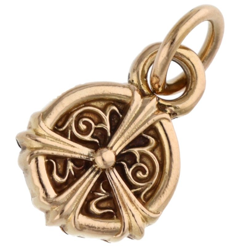 クロムハーツ Chrome Hearts 22K PEACE SIGN ピースサイン ゴールドチャームネックレストップ(イエローゴールド 2.76g)【611152】【FK04】【小物】【中古】bb62#rinkan*B |RINKAN