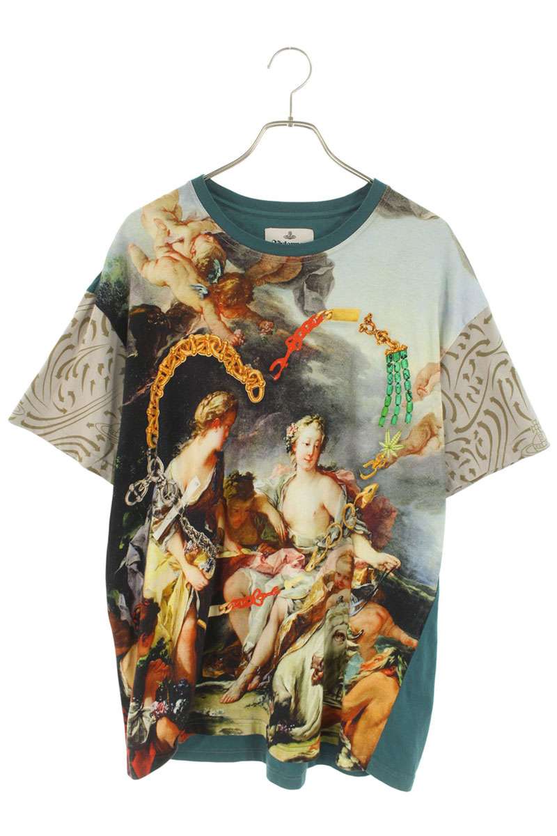 ヴィヴィアンウエストウッド Vivienne Westwood 大きさ:XS  3G01000M-J004N-G0 図面大層らしい大きさティーシャツ(緑であること調)【102152】【BS99】【レディース】【中古】bb380#rinkan*B