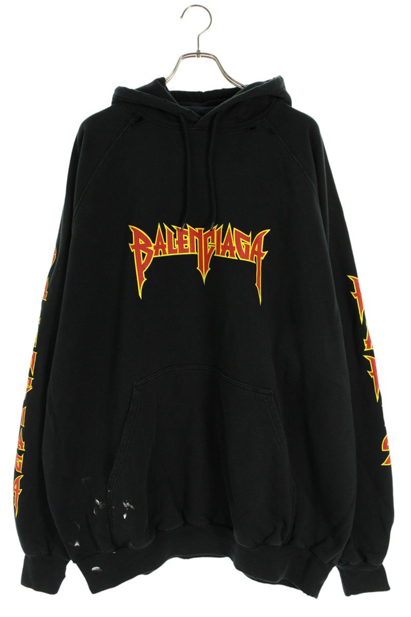 楽天市場】BALENCIAGA バレンシアガ パーカー デストロイ加工 オーバー