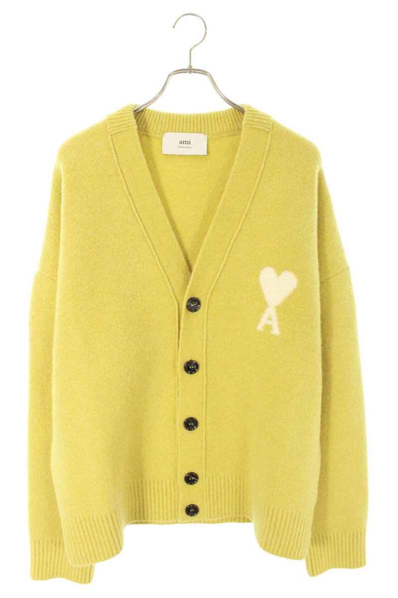 アミアレクサンドルマテュッシ AMI Alexandre Mattiussi　 サイズ:XL 25AW UKC365 ハートA刺繍カーディガン(グリーン)【121152】【OM10】【メンズ】【新古品】bb78#rinkan*N 39,325円