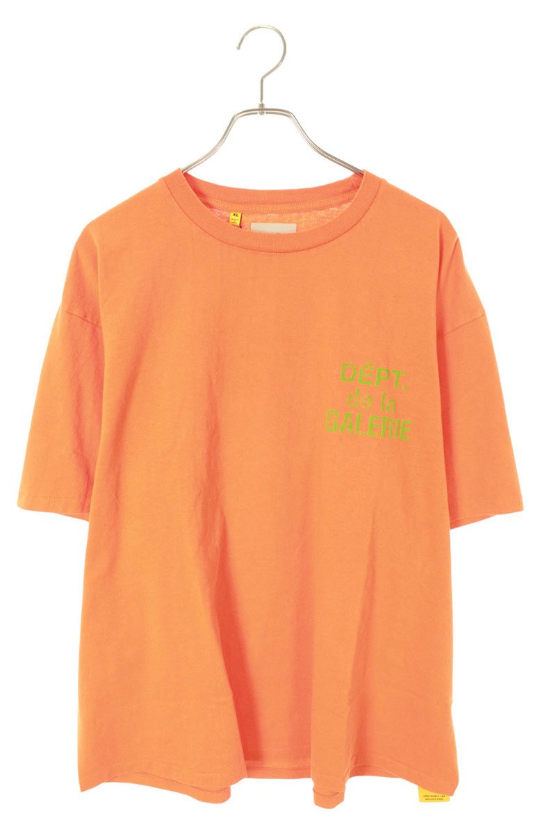 ギャラリーデプト GALLERY DEPT　 サイズ:XL 25AW FT10305 ロゴプリントTシャツ(オレンジ)【021152】【SB01】【メンズ】【新古品】bb78#rinkan*N